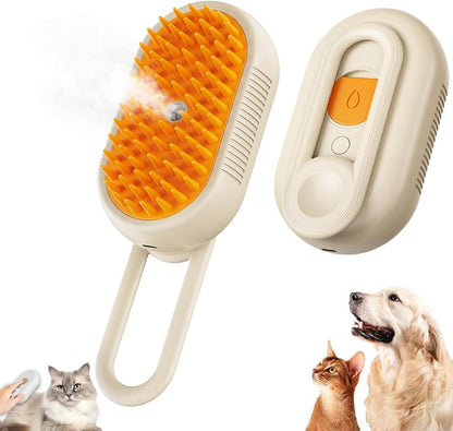 Dog & Cat Steam Brush – Easy Grooming & Hair Removal